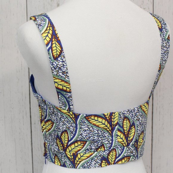 Zara Bustier Leaves Crop Top L - Picture 4 of 10